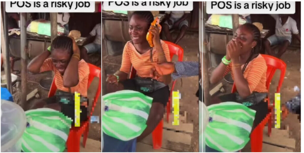 POS attendant cries her eyes out after losing phone to customer who withdrew N500 (Video)