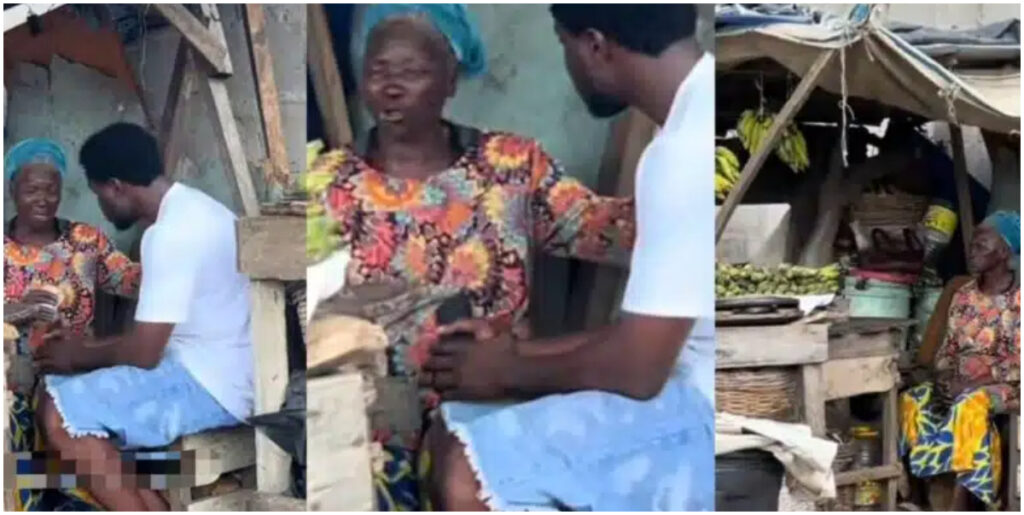 Elderly fruit vendor moved to tears by stranger's act of kindness