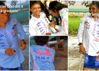 Differently abled lady celebrates, dances with joy as she graduates after 15 years (Video)