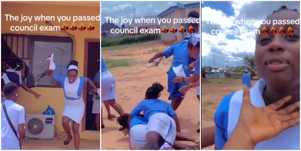 Young lady’s jubilant reaction after passing her nursing exam goes viral