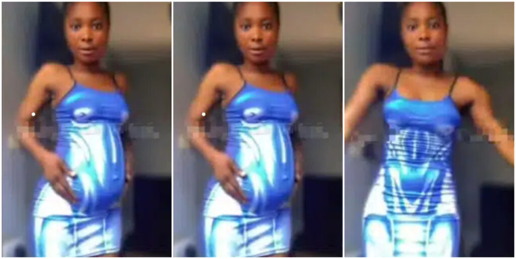 Young lady manipulates her pregnancy bump, video elicits mixed reactions online