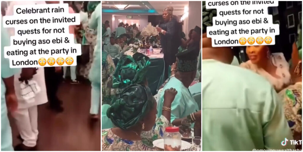 Nigerian woman send guest out of her birthday party for failing to buy Asoebi