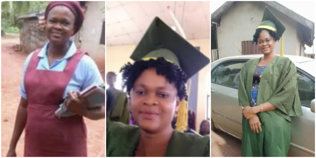 Nigerian woman completes her secondary education, heads to University