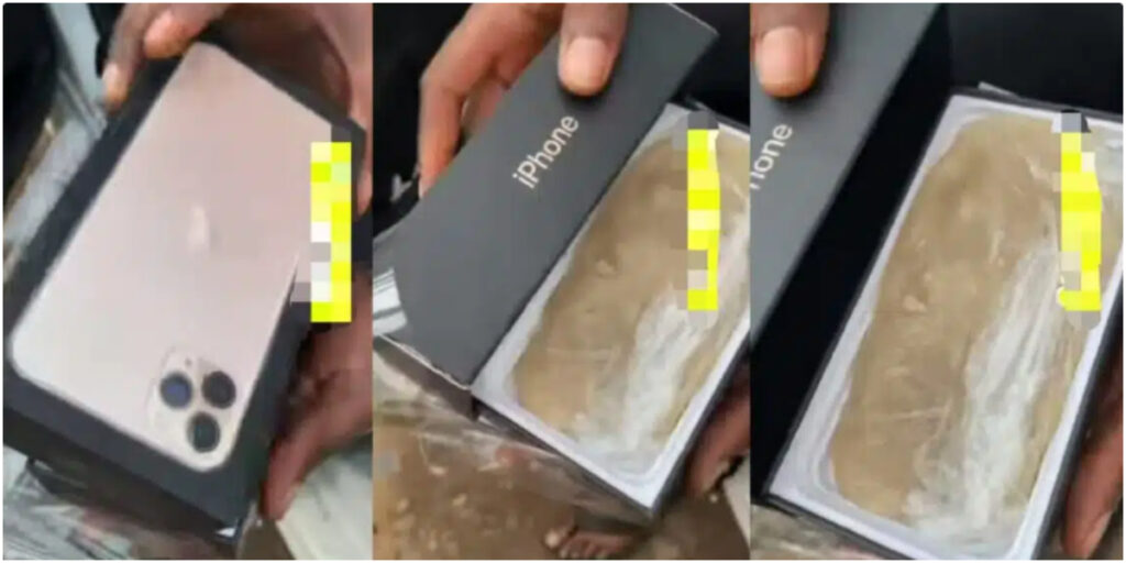 Man heartbroken after purchasing iPhone 15, only to discover fufu inside the carton