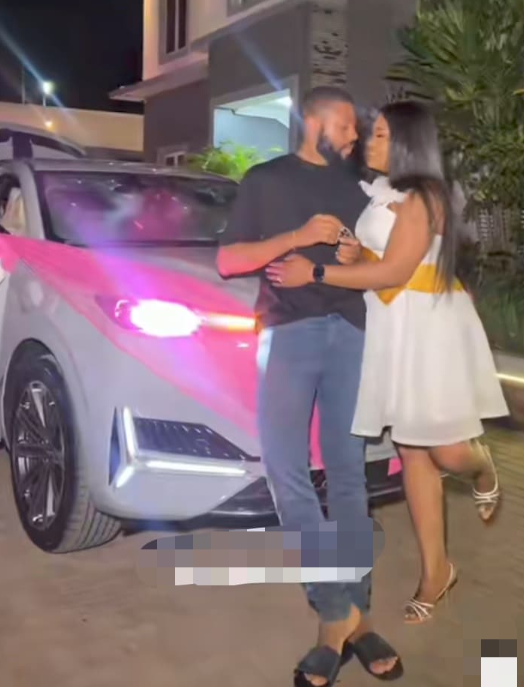 Groom gifts brand new car to bride during bridal party