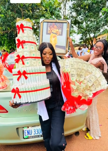 Wife's lavish graduation celebration causes stir online