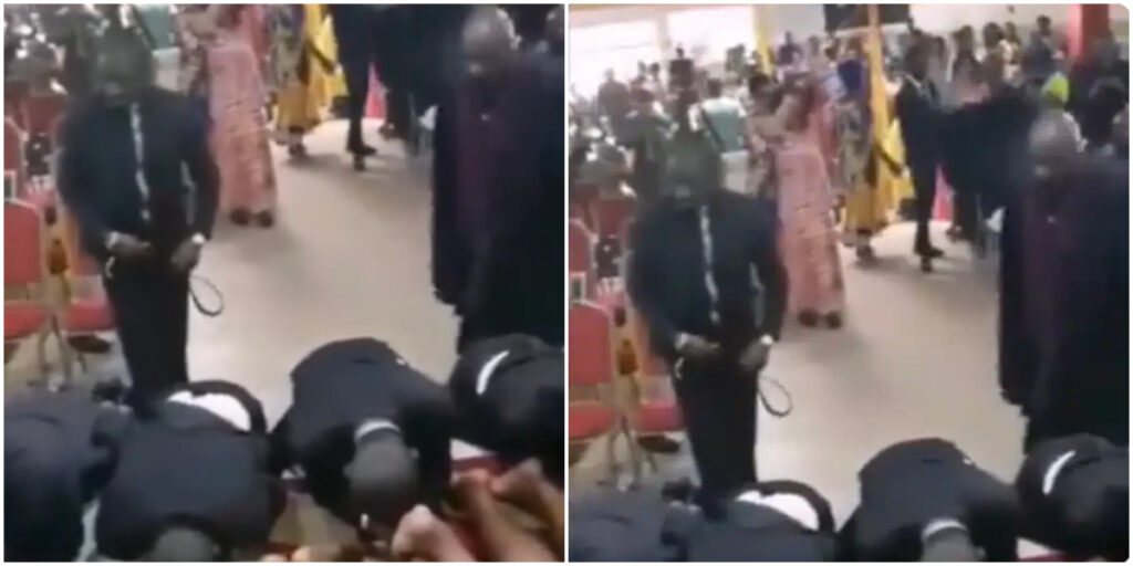 Priests spotted flogging church members on altar