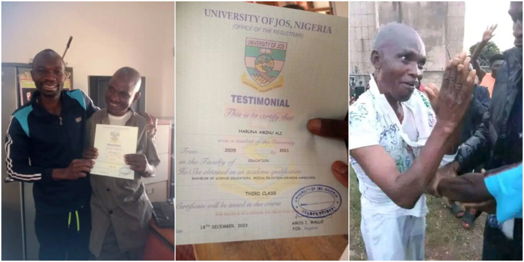 UNIJOS' oldest student, Bojo, graduates after 19 years