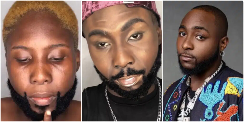 Nigerian makeup artist celebrates Davido's Grammy nomination with impressive recreation of his looks