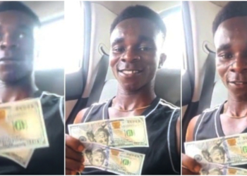 Video captures man's emotional reactions to holding dollar for the first time