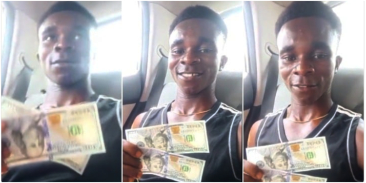 Video captures man's emotional reactions to holding dollar for the first time