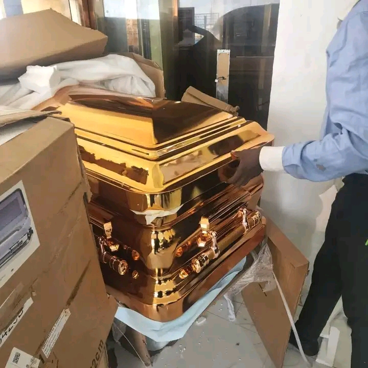 Imo billionaire buries late father-in-law in N130 million gold-plated casket