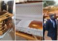 Imo billionaire buries late father-in-law in N130 million gold-plated casket