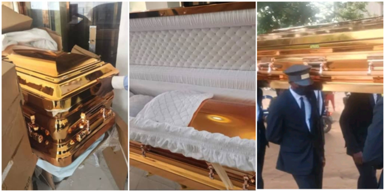 Imo billionaire buries late father-in-law in N130 million gold-plated casket