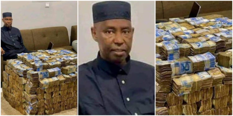 Viral photo shows Nigerian politician with stacks of cash in apartment