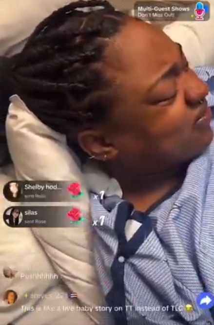 Woman records herself giving birth on TikTok live