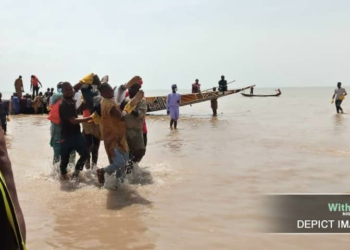 Depict image - file photo of a boat mishap