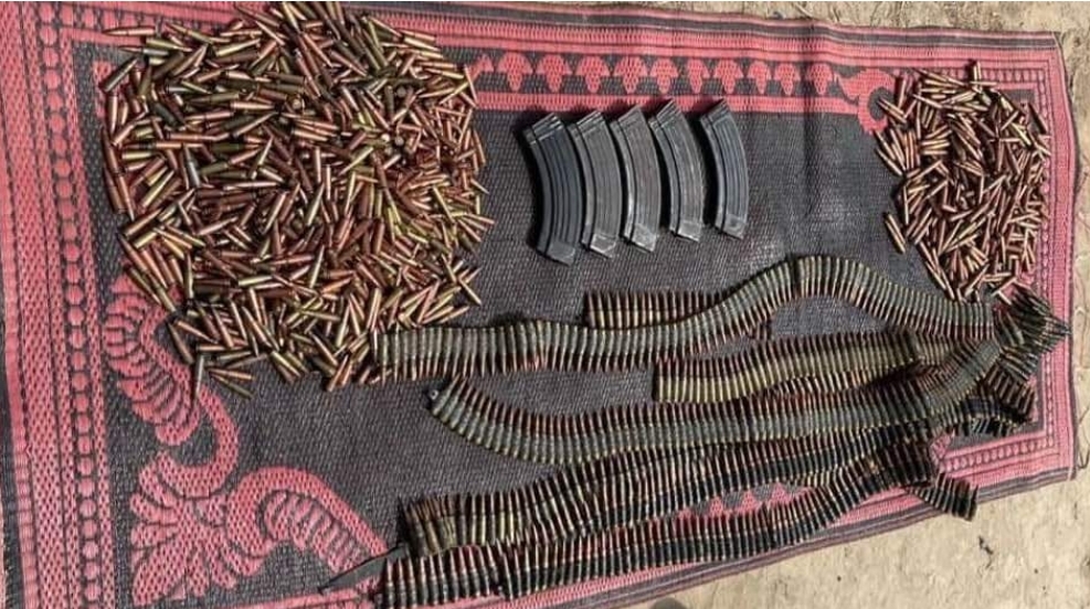 Arms and ammunition seized from the gun runner.