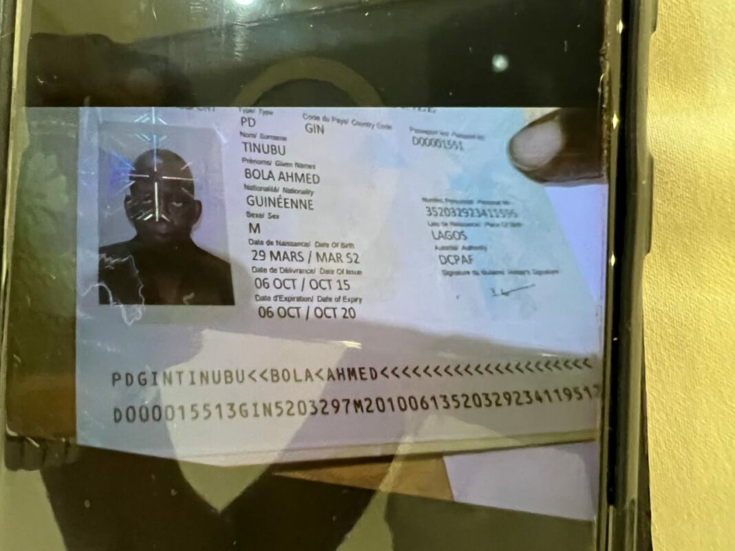 Tinubu and guinea cornakary passport 