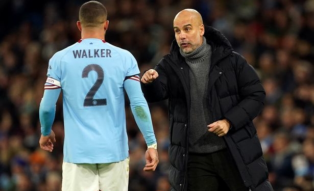 Pep Guardiola and Walker