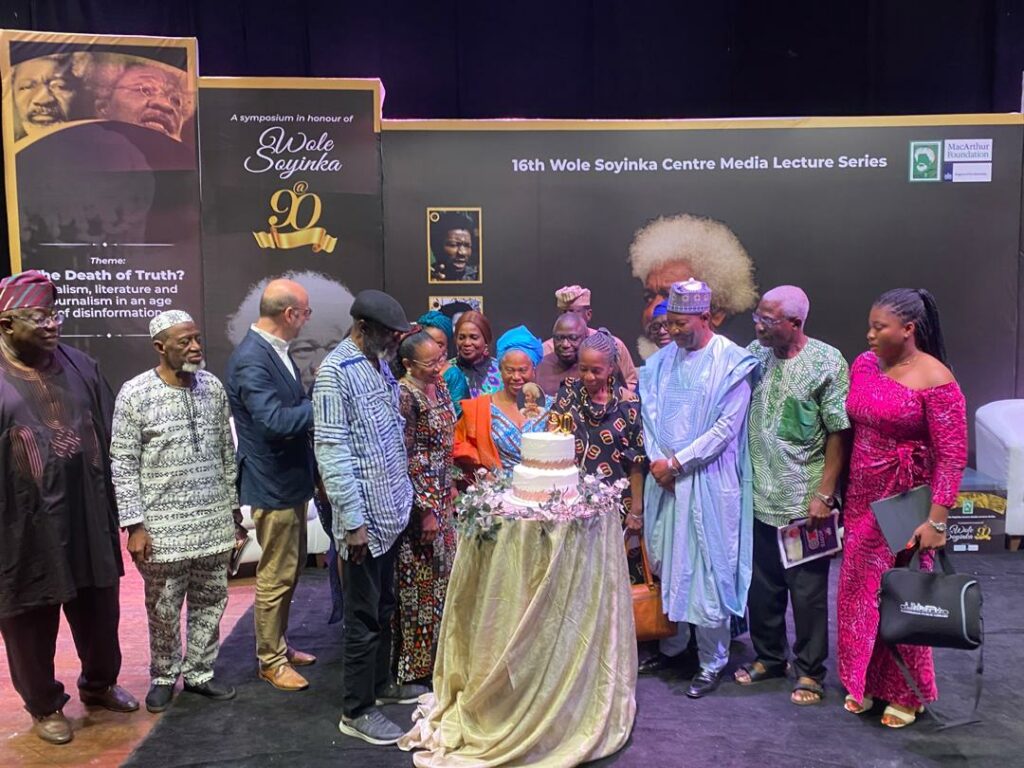 Dignitaries at the 16th edition of the Wole Soyinka Centre Media Lecture Series in Lagos.