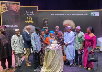 Dignitaries at the 16th edition of the Wole Soyinka Centre Media Lecture Series in Lagos.