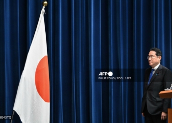 Japan's Prime Minister Fumio Kishida arrives to speak at a press conference at the prime minister's office in Tokyo on August 14, 2024. - Kishida confirmed on August 14 that he will not seek re-election as head of his party next month, meaning the end of his premiership. (Photo by Philip FONG / POOL / AFP)