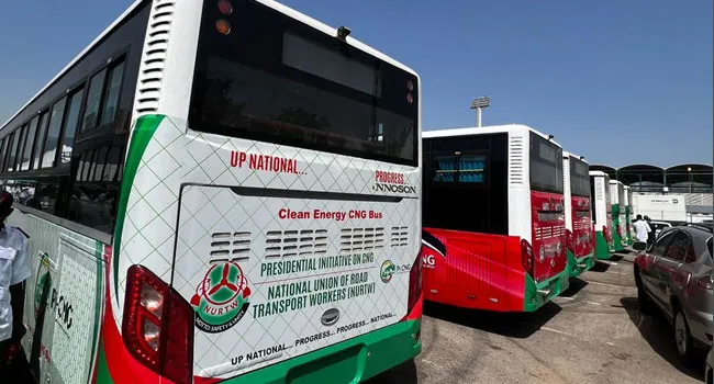 CNG-powered buses