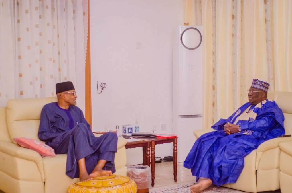 President Muhammadu Buhari and Lawan