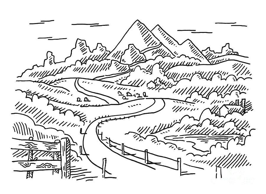 Landscape drawing