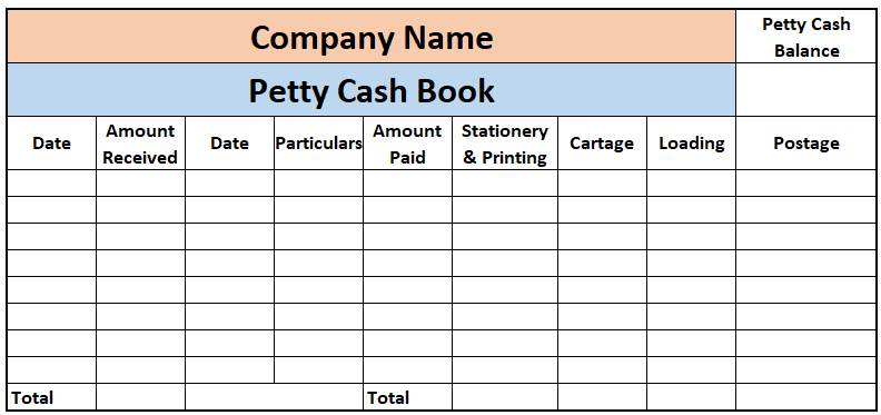 Petty Cash Book