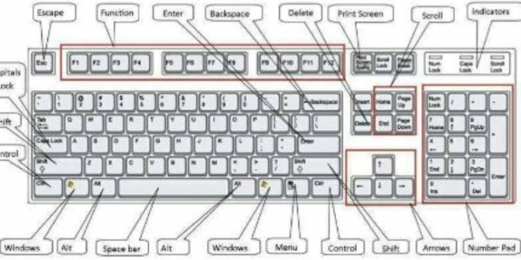 Parts of Computer Keyboard