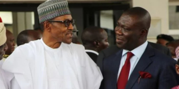 President Muhammadu Buhari and Deputy senate President, Ike Ekweremadu