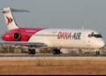 Dana Air plane hits airport fence