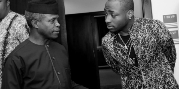 Davido with Vice President Osinbajo