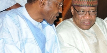 President Muhammadu Buhari and former military dictator, Gen. Ibrahim Babangida