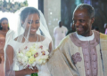 VP Yemi Osinbajo and Daughter, Oludamilola as they walk down the Aisle