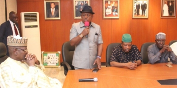 PDP Chairman, Uche Secondus in a meeting