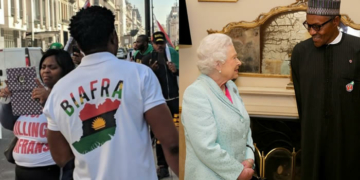 Biafra Agitators protest in London