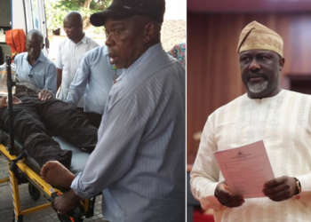 Senator Dino Melaye Jumps off Police Van