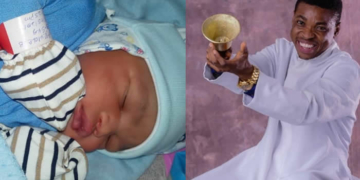 Ayo Ajewole aka Woli Agba and his new born baby