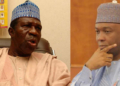 Former Senate President, Senator Ameh Ebute; Ruling Senate President Bukola Saraki