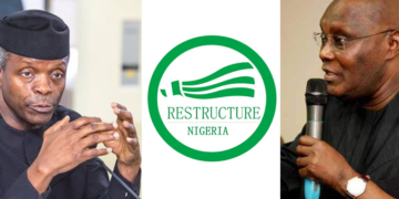 VP Osinbajo and Ex-VP Abubakar Atiku 'fights' over Restructuring Nigeria