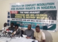 Coalition on Conflict Resolution and Human Rights in Nigeria in a meeting