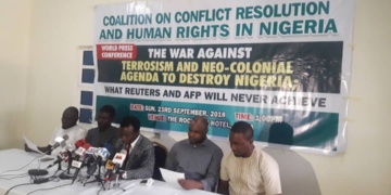 Coalition on Conflict Resolution and Human Rights in Nigeria in a meeting