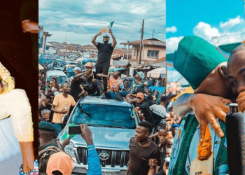 Davido campaigning for PDP, Senator Adeleke