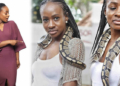 Anto poses with python during her trip to Benin Republic