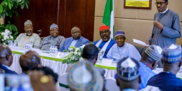 President Muhammadu Buhari in a meeting