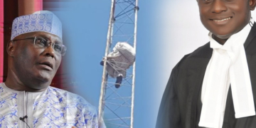Man climbs mast to protest against Atiku