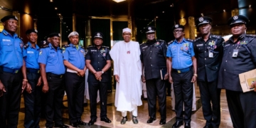 President Muhammadu Buhari, IGP Idris, top Police officers